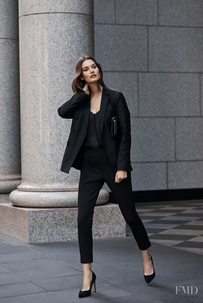 Ophélie Guillermand featured in  the Witchery Office Style Evolution lookbook for Pre-Fall 2019