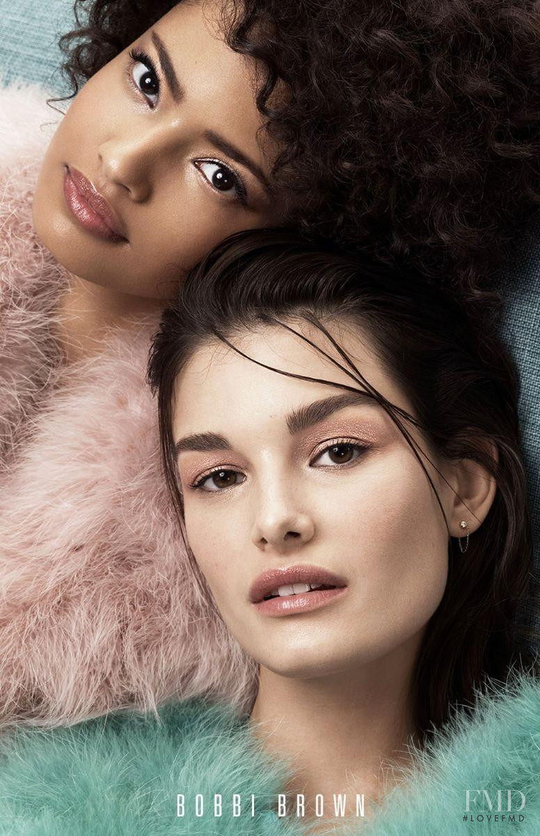 Ophélie Guillermand featured in  the Bobbi Brown advertisement for Spring/Summer 2018