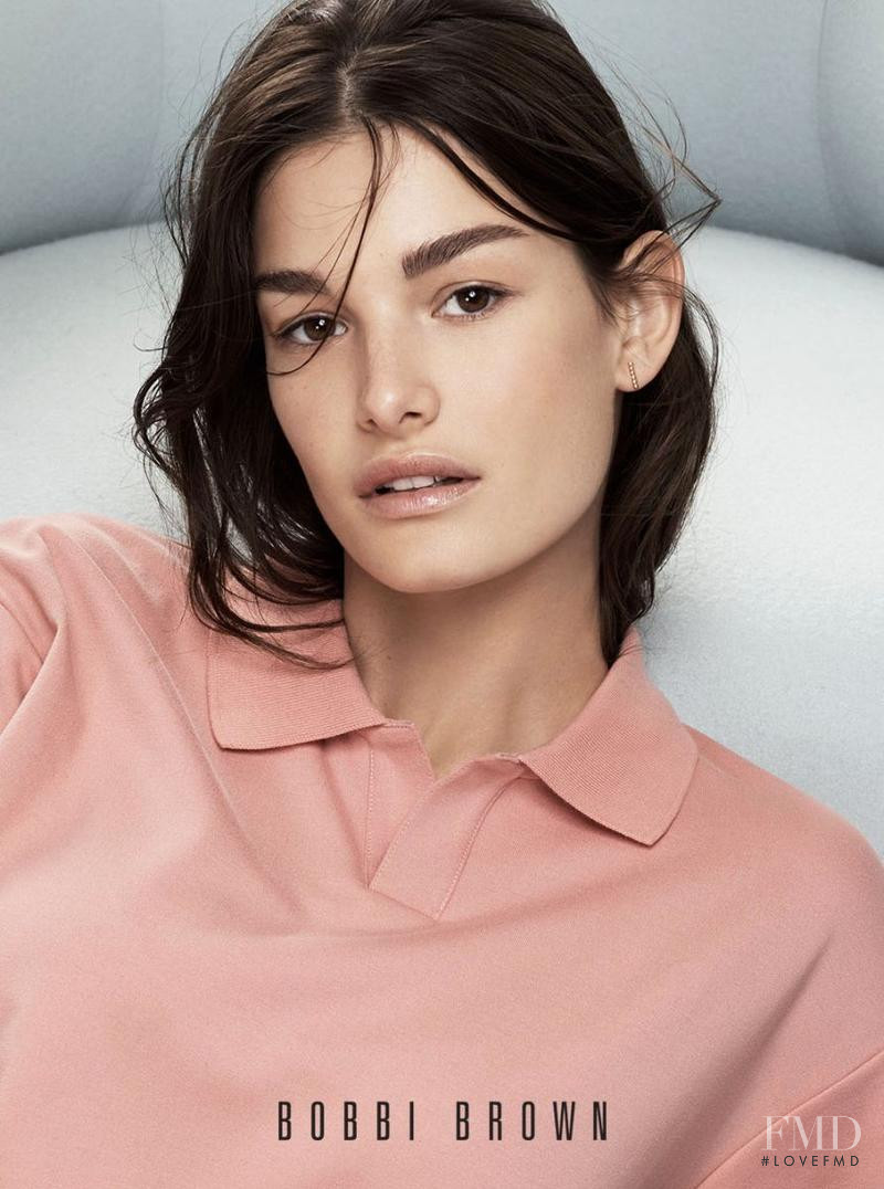 Ophélie Guillermand featured in  the Bobbi Brown advertisement for Spring/Summer 2018