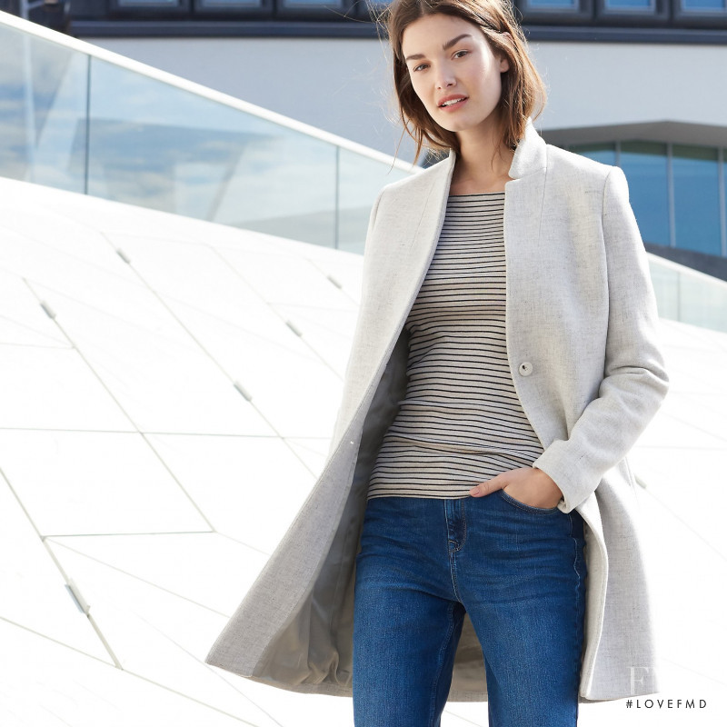 Ophélie Guillermand featured in  the The White Company lookbook for Autumn/Winter 2017