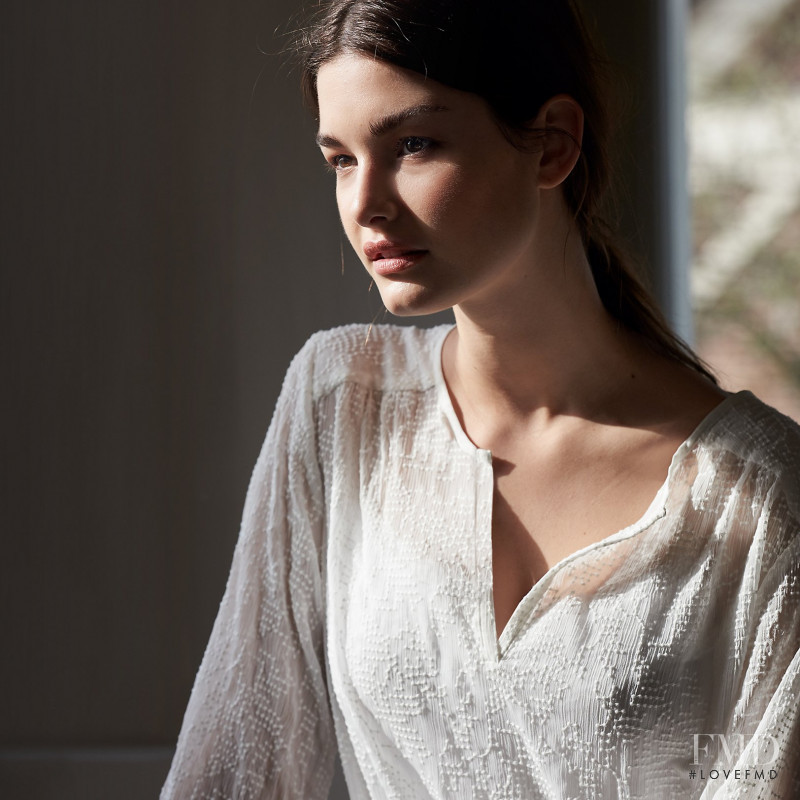 Ophélie Guillermand featured in  the The White Company lookbook for Autumn/Winter 2017