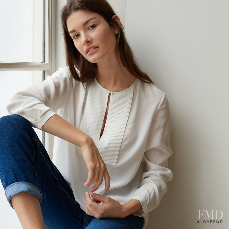 Ophélie Guillermand featured in  the The White Company lookbook for Autumn/Winter 2017