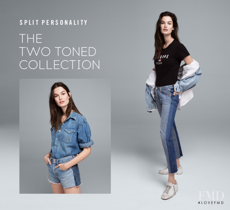 Ophélie Guillermand featured in  the RE/DONE Jeans advertisement for Summer 2017