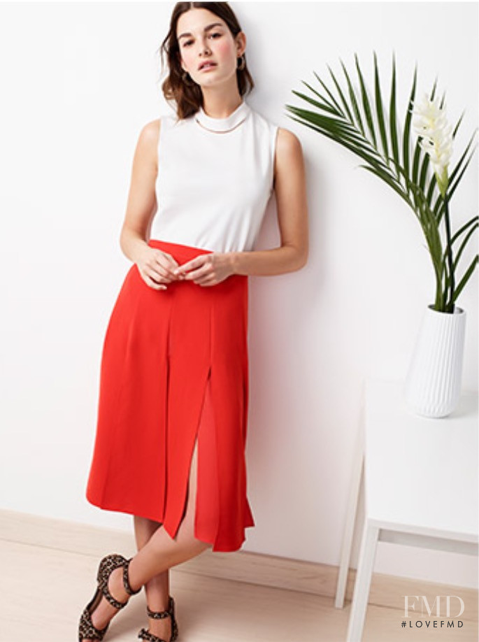 Ophélie Guillermand featured in  the Ann Taylor advertisement for Summer 2017