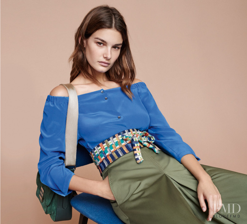 Ophélie Guillermand featured in  the Marella lookbook for Fall 2016