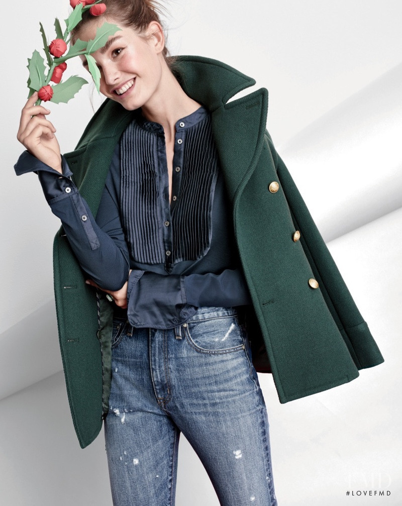 Ophélie Guillermand featured in  the J.Crew lookbook for Winter 2016