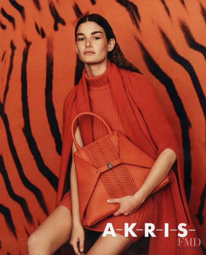 Ophélie Guillermand featured in  the Akris advertisement for Autumn/Winter 2016