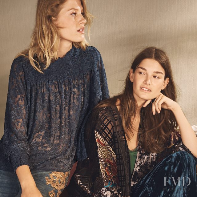 Ophélie Guillermand featured in  the Anthropologie advertisement for Cruise 2016