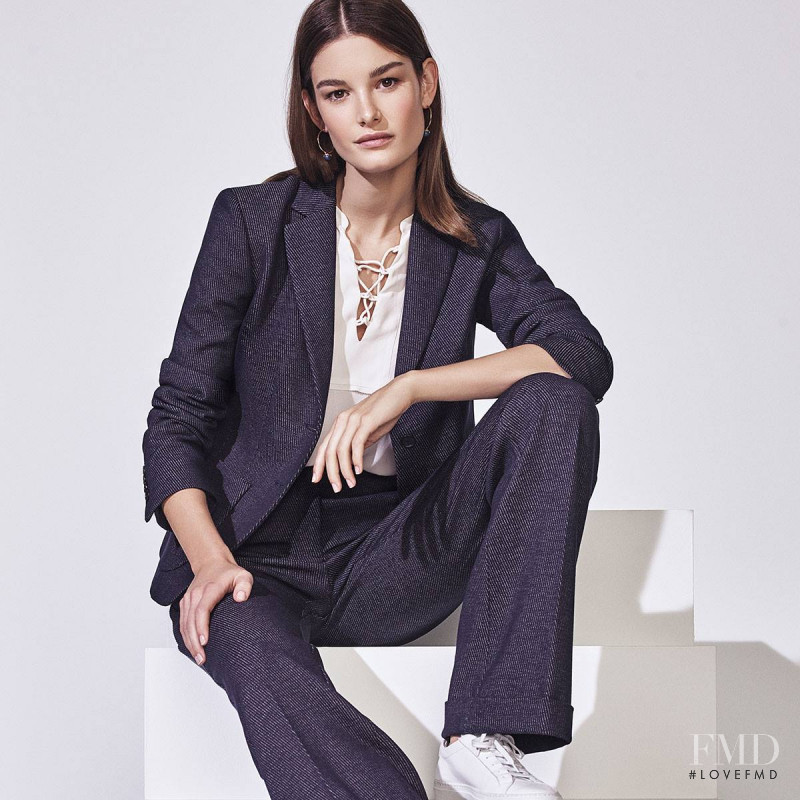 Ophélie Guillermand featured in  the Ann Taylor advertisement for Spring 2017