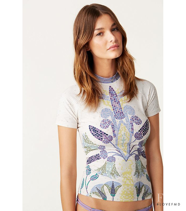 Ophélie Guillermand featured in  the Tory Burch catalogue for Spring/Summer 2016