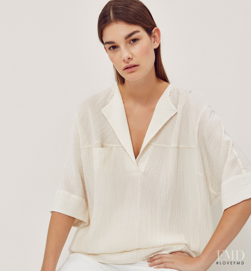 Ophélie Guillermand featured in  the Massimo Dutti NYC Limited Collection lookbook for Spring/Summer 2016