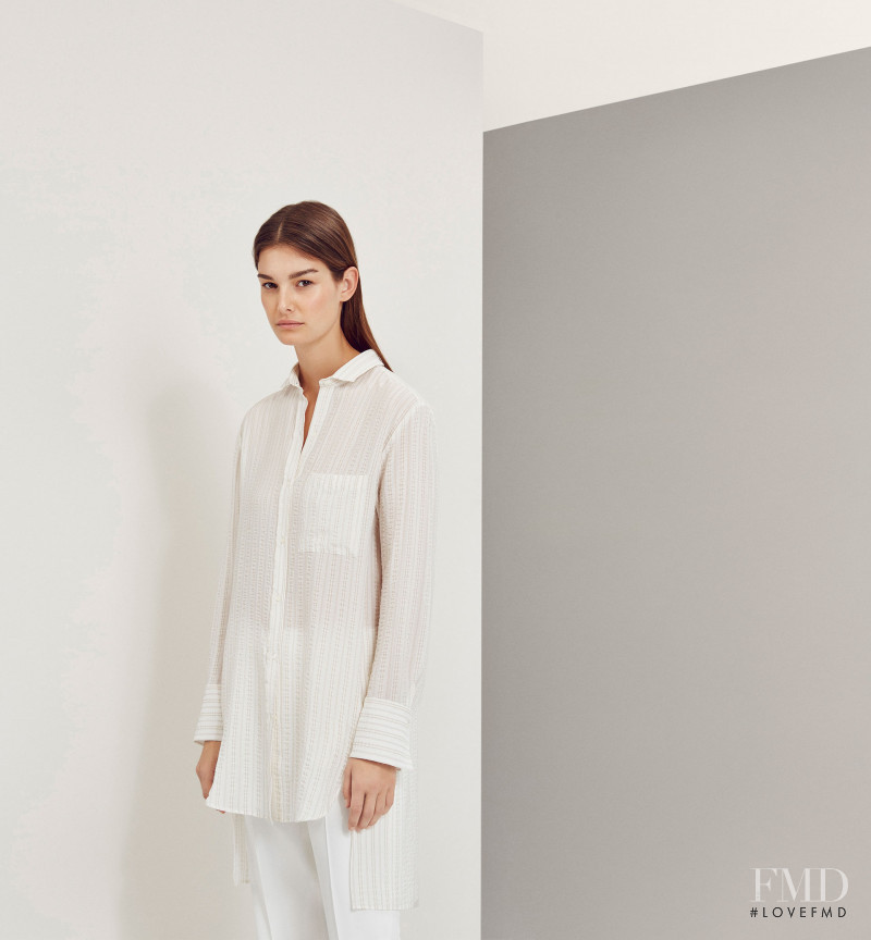 Ophélie Guillermand featured in  the Massimo Dutti NYC Limited Collection lookbook for Spring/Summer 2016
