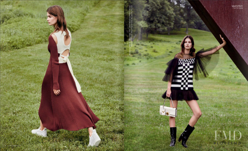 Ophélie Guillermand featured in  the South Coast Plaza lookbook for Fall 2015