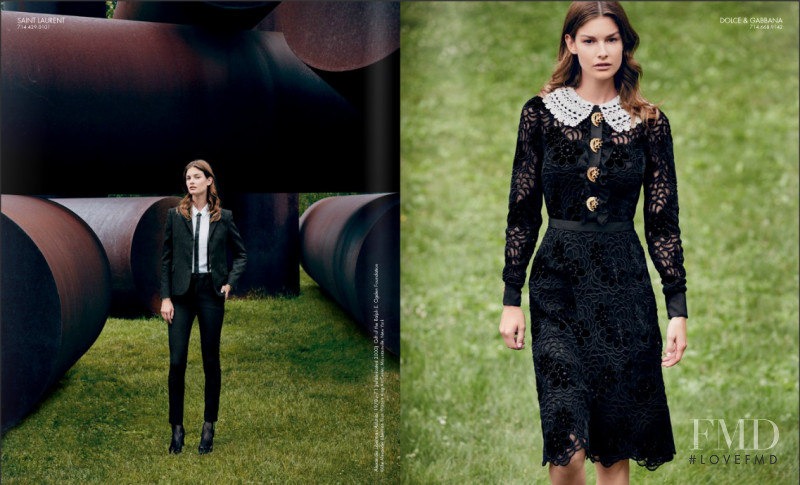 Ophélie Guillermand featured in  the South Coast Plaza lookbook for Fall 2015