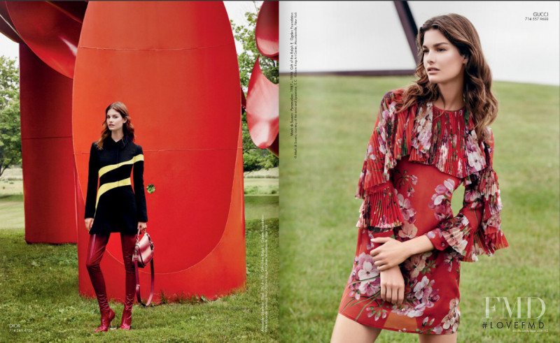 Ophélie Guillermand featured in  the South Coast Plaza lookbook for Fall 2015