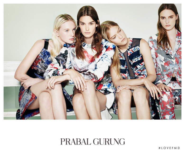 Ophélie Guillermand featured in  the Prabal Gurung advertisement for Resort 2015