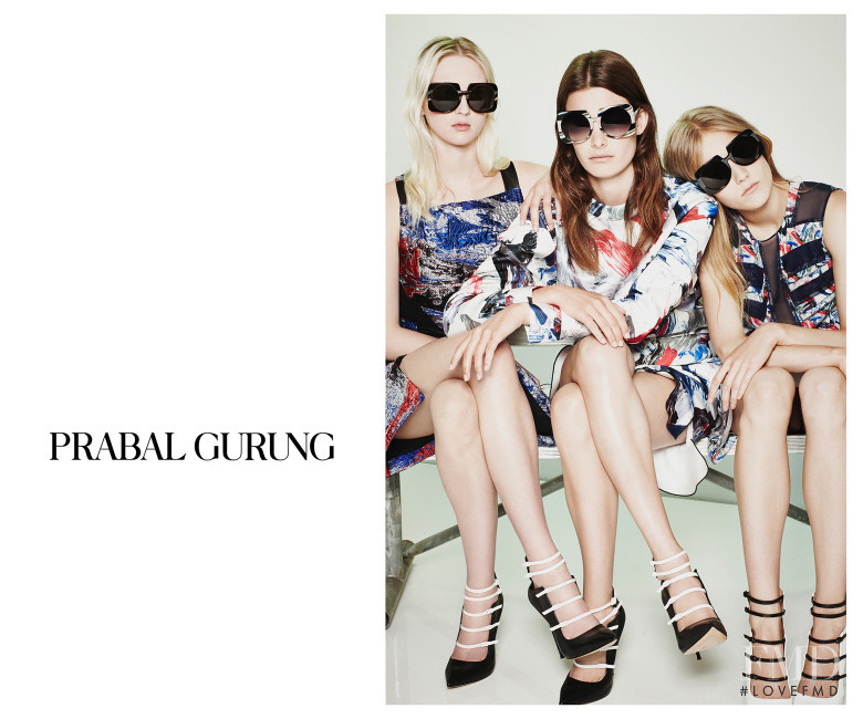 Ophélie Guillermand featured in  the Prabal Gurung advertisement for Resort 2015