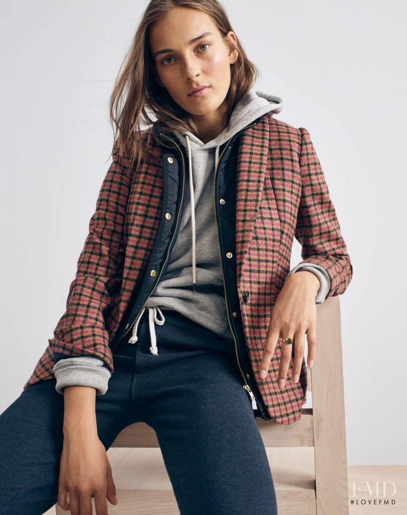 Julia Bergshoeff featured in  the J.Crew catalogue for Autumn/Winter 2020