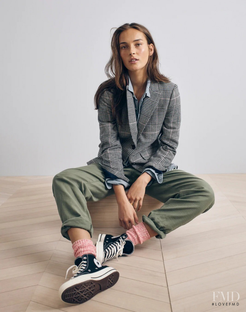 Julia Bergshoeff featured in  the J.Crew catalogue for Autumn/Winter 2020