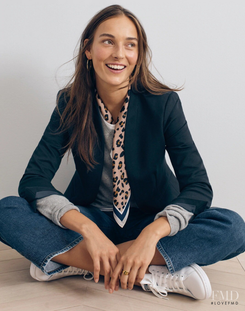 Julia Bergshoeff featured in  the J.Crew catalogue for Autumn/Winter 2020