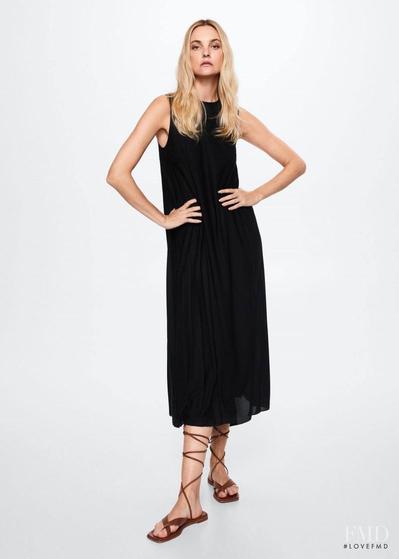 Caroline Trentini featured in  the Mango catalogue for Pre-Fall 2022