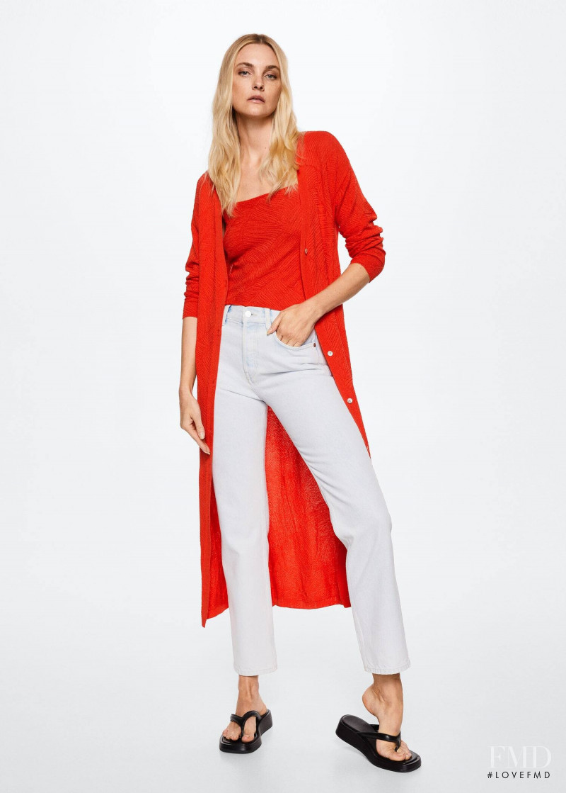 Caroline Trentini featured in  the Mango catalogue for Pre-Fall 2022