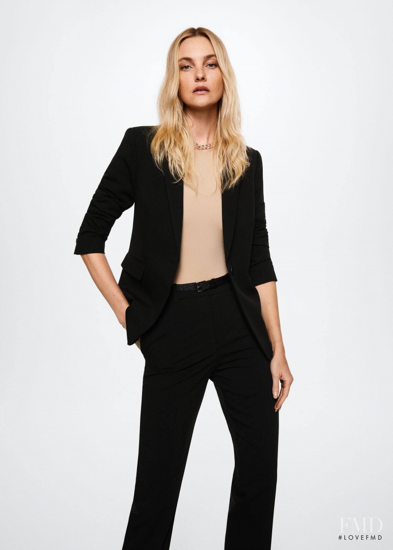 Caroline Trentini featured in  the Mango catalogue for Pre-Fall 2022