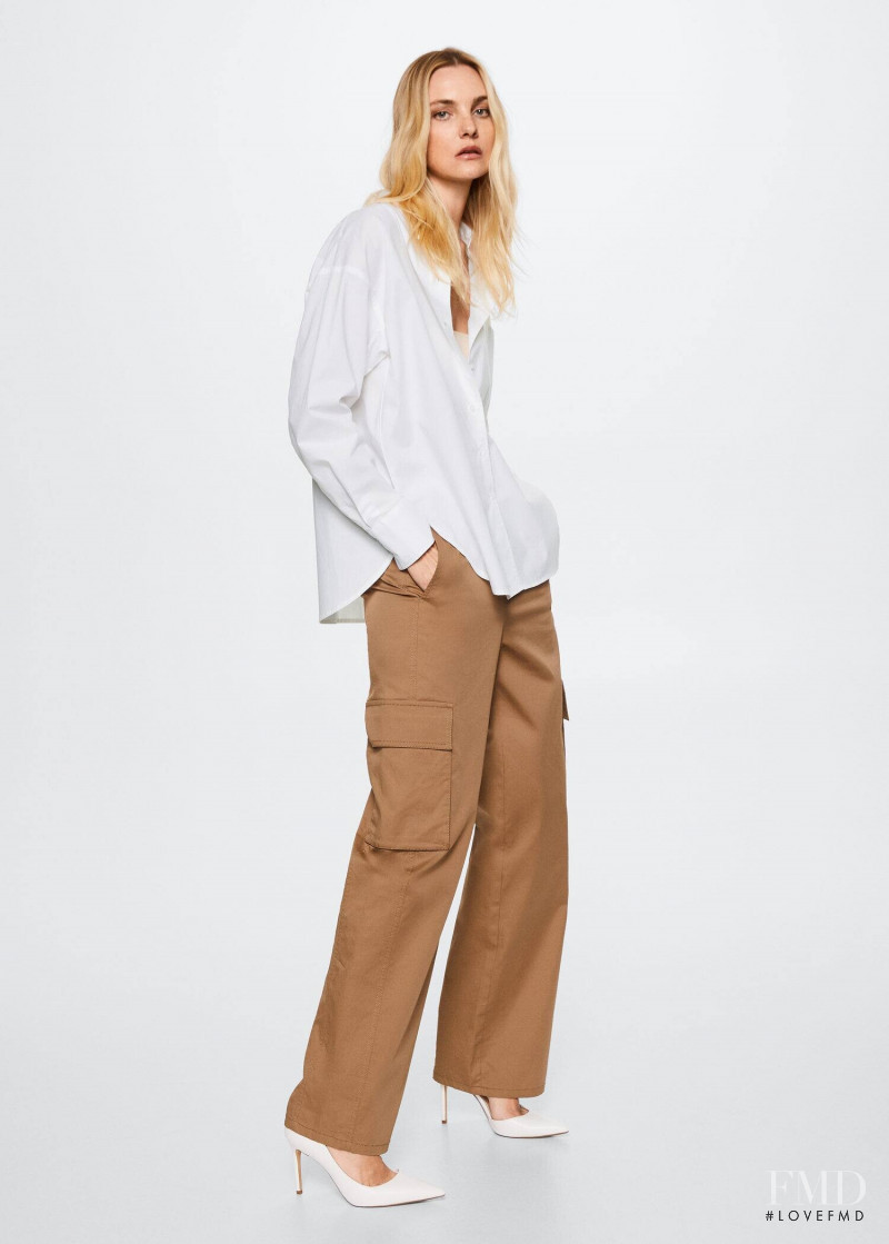 Caroline Trentini featured in  the Mango catalogue for Pre-Fall 2022