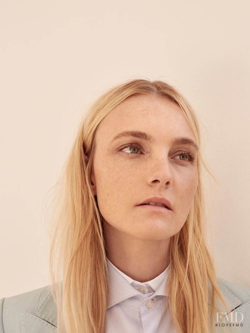 Caroline Trentini featured in  the Massimo Dutti advertisement for Spring/Summer 2018
