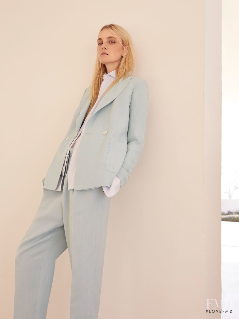 Caroline Trentini featured in  the Massimo Dutti advertisement for Spring/Summer 2018