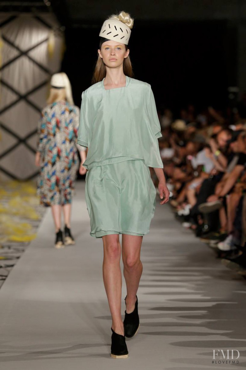 Anna Lund Sorensen featured in  the Henrik Vibskov fashion show for Spring/Summer 2014