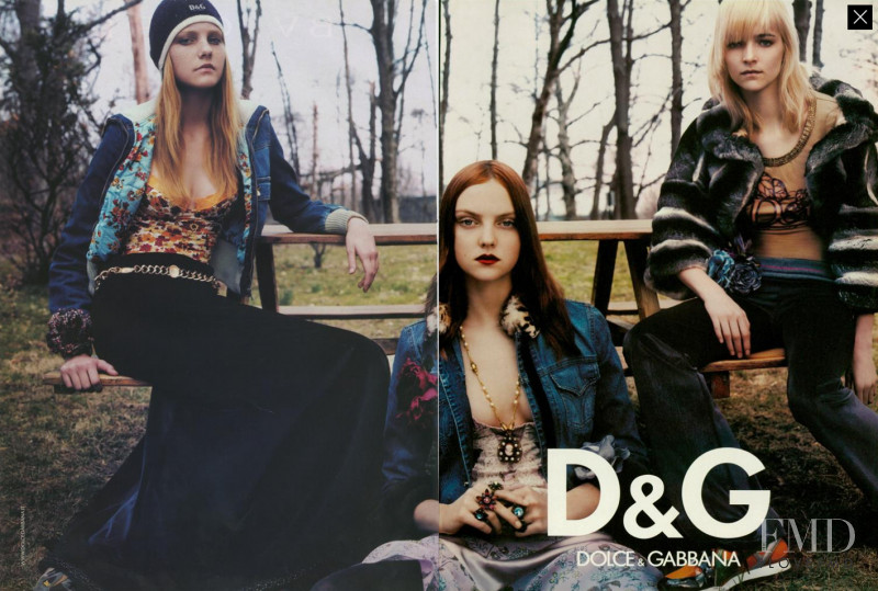 Caroline Trentini featured in  the D&G advertisement for Autumn/Winter 2004