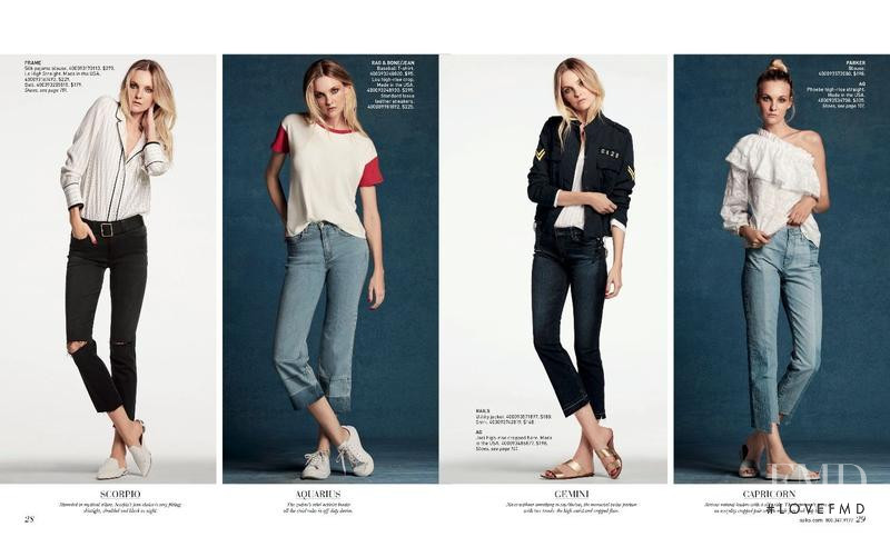 Caroline Trentini featured in  the Saks Fifth Avenue Denim Outlook lookbook for Spring/Summer 2017