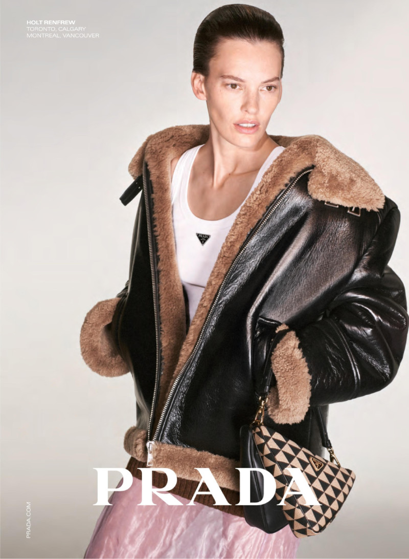 Amanda Murphy featured in  the Prada advertisement for Autumn/Winter 2022