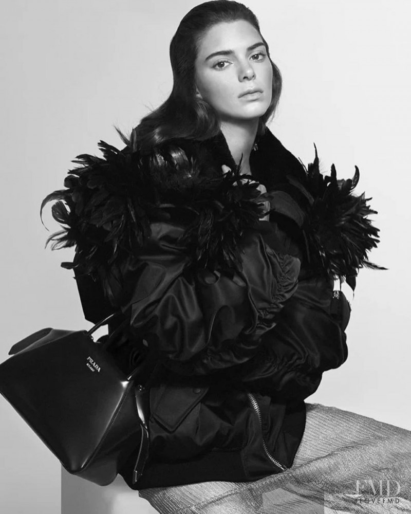 Kendall Jenner featured in  the Prada advertisement for Autumn/Winter 2022