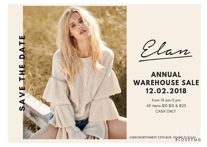 Joy Elizabeth Corrigan featured in  the Elan advertisement for Autumn/Winter 2017