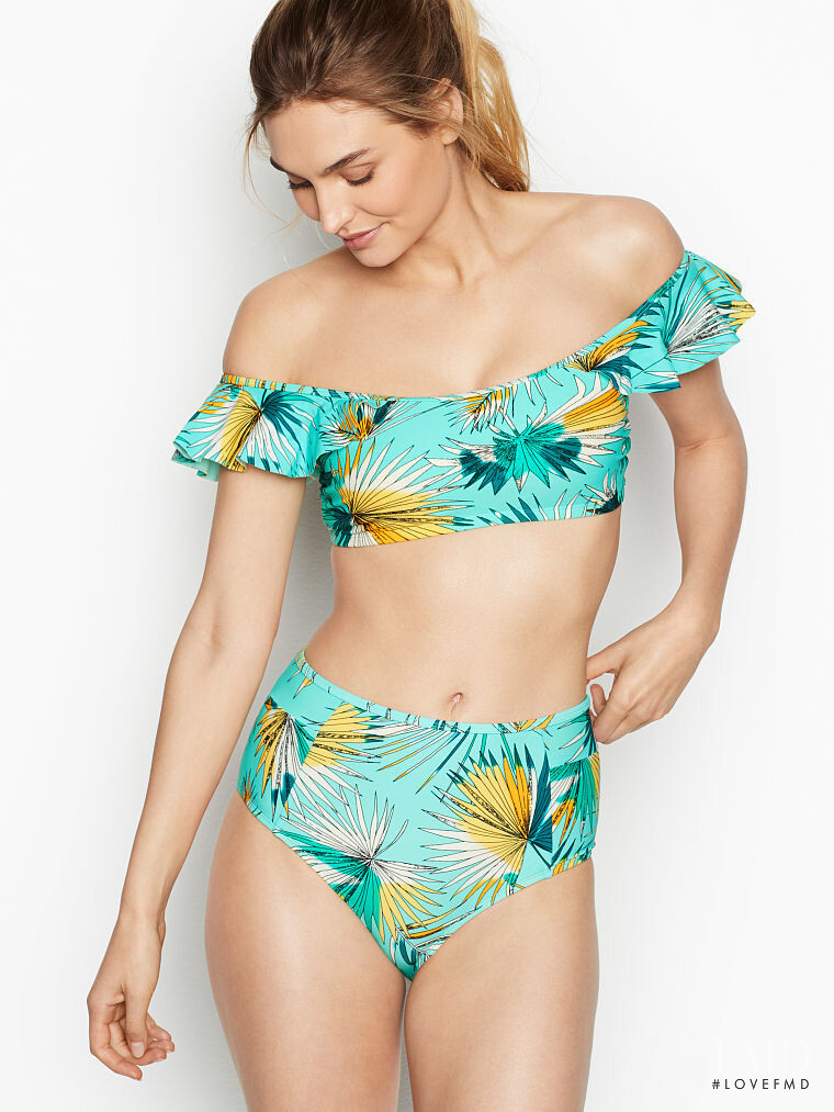 Roosmarijn de Kok featured in  the Victoria\'s Secret Swim catalogue for Spring/Summer 2019