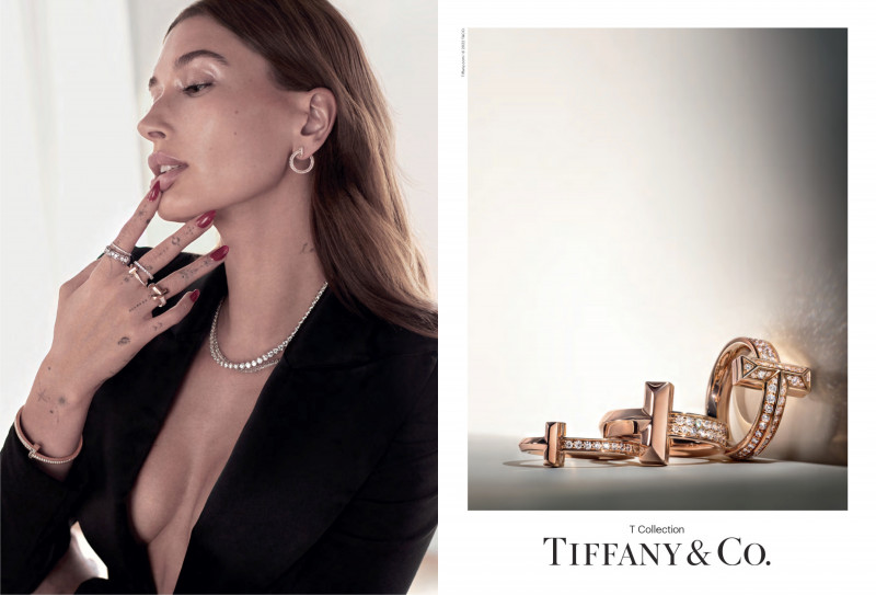 Hailey Baldwin Bieber featured in  the Tiffany & Co. advertisement for Pre-Fall 2022