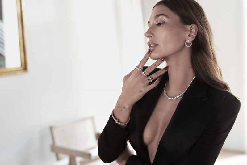 Hailey Baldwin Bieber featured in  the Tiffany & Co. advertisement for Pre-Fall 2022