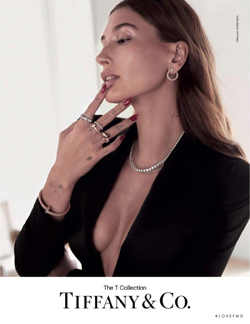 Hailey Baldwin Bieber featured in  the Tiffany & Co. advertisement for Pre-Fall 2022