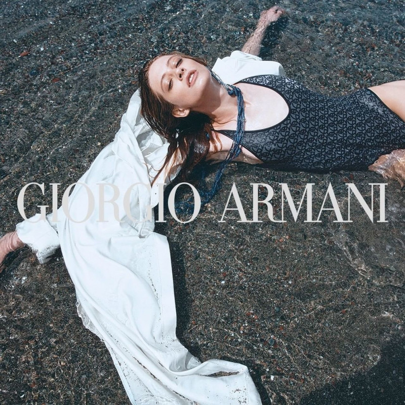 Anna Francesca featured in  the Giorgio Armani advertisement for Summer 2022