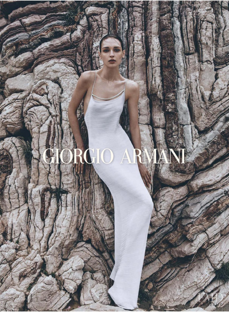 Daga Ziober featured in  the Giorgio Armani advertisement for Summer 2022