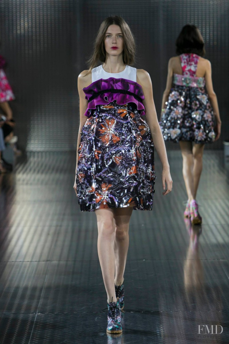 Josephine van Delden featured in  the Mary Katrantzou fashion show for Spring/Summer 2014