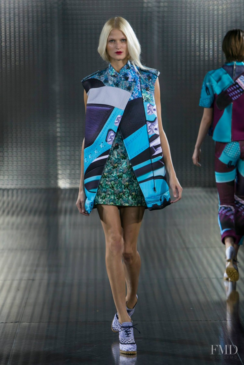Charlotte Hoyer featured in  the Mary Katrantzou fashion show for Spring/Summer 2014