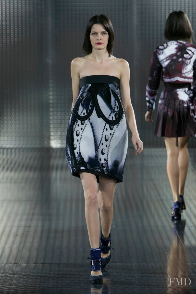 Zlata Mangafic featured in  the Mary Katrantzou fashion show for Spring/Summer 2014