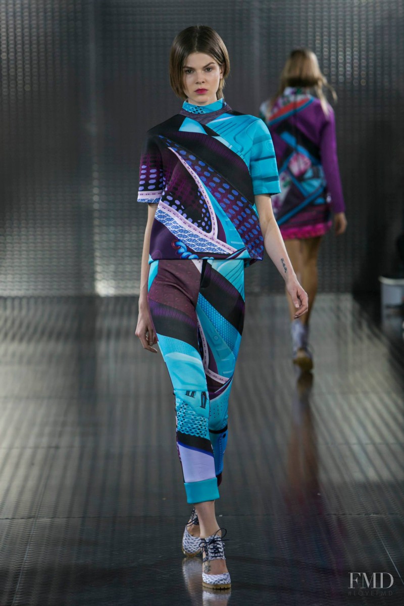 Ruby Jean Wilson featured in  the Mary Katrantzou fashion show for Spring/Summer 2014