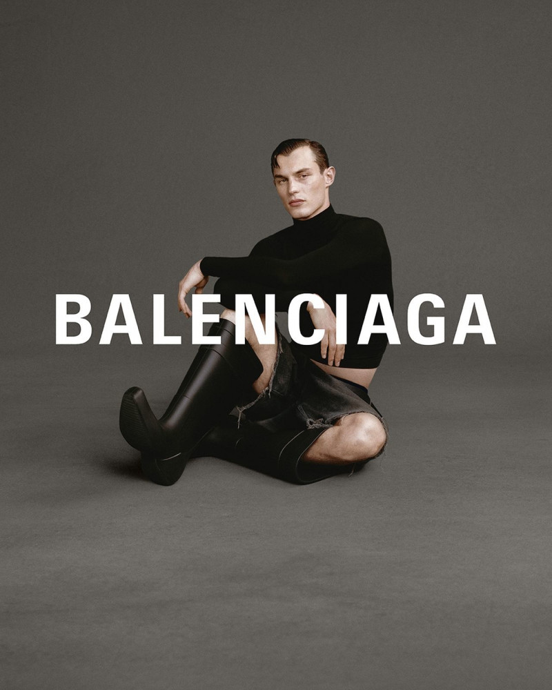 Kit Butler featured in  the Balenciaga advertisement for Fall 2022