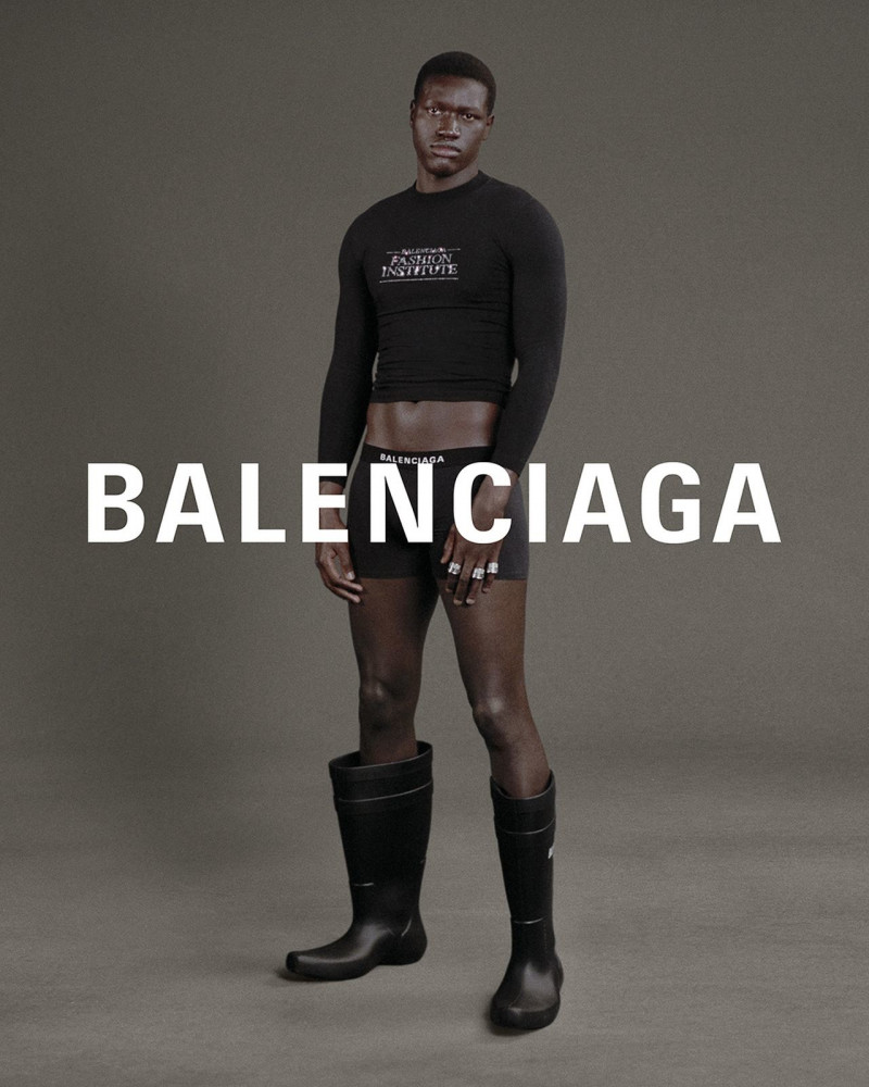 Abdoulaye Diop featured in  the Balenciaga advertisement for Fall 2022