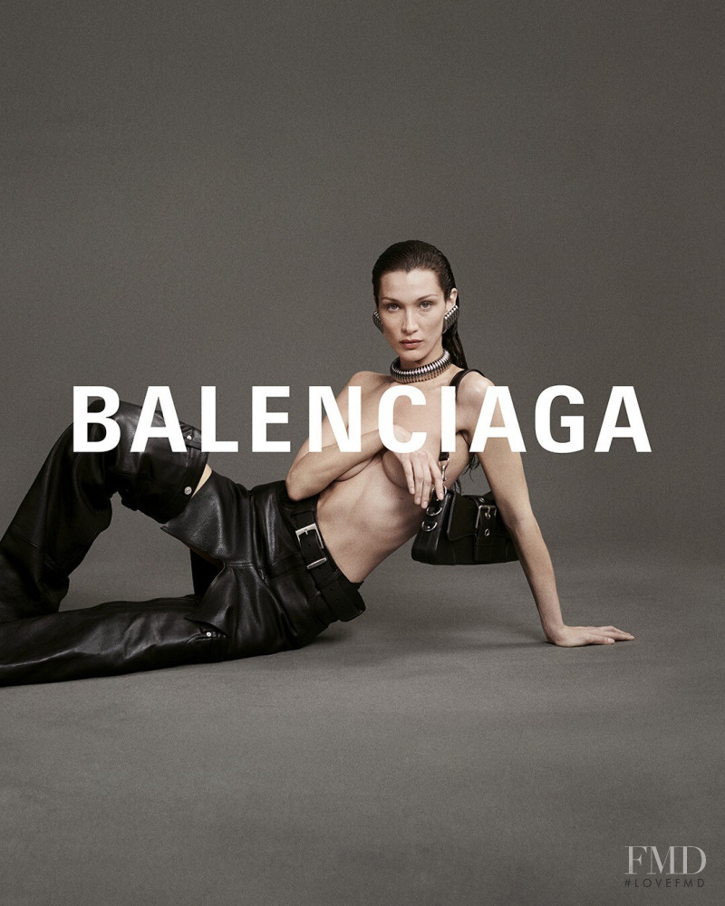 Bella Hadid featured in  the Balenciaga advertisement for Fall 2022