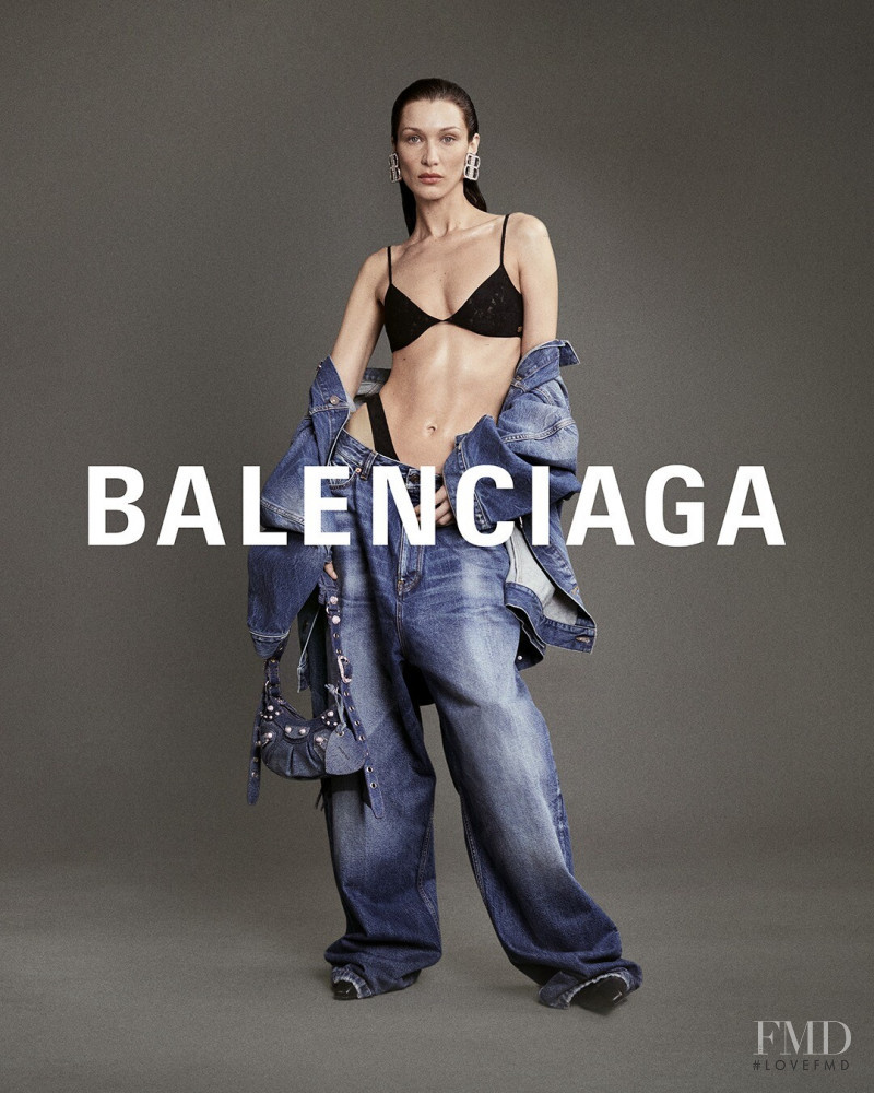 Bella Hadid featured in  the Balenciaga advertisement for Fall 2022